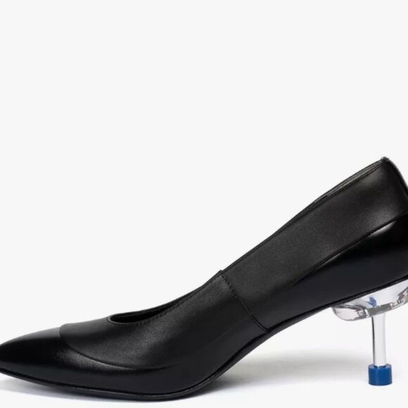 NEW 4CCCCEES Leather Osha Toddy Pumps black 253 - Picture 4 of 9